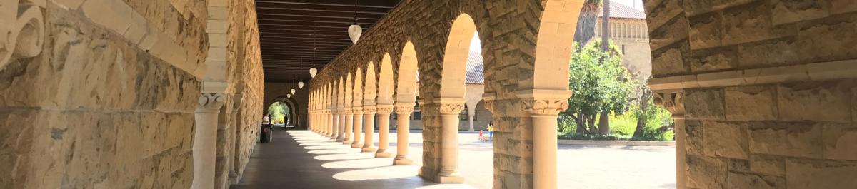 Stanford hallway with arches
